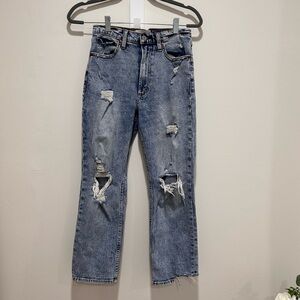 Abercrombie ultra high rise ankle straight jeans